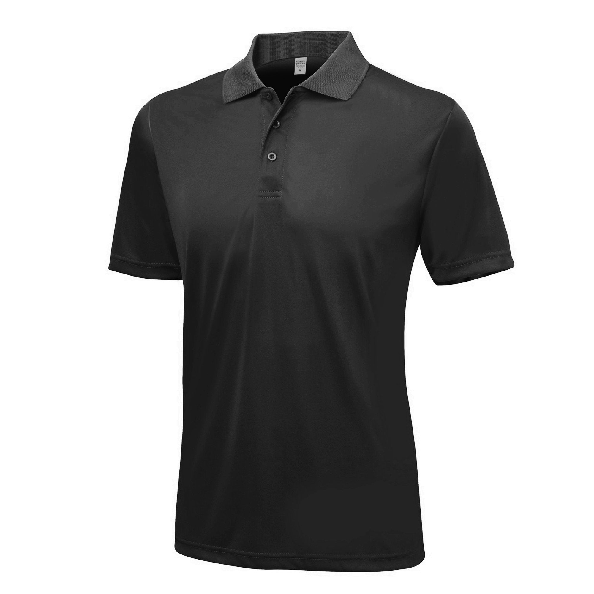 Men's black golf polo shirt - Oakhand Fairway Range UK - UPF sun protect