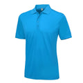 Men's hazard blue golf polo shirt - Oakhand Fairway Range UK - golf course ready