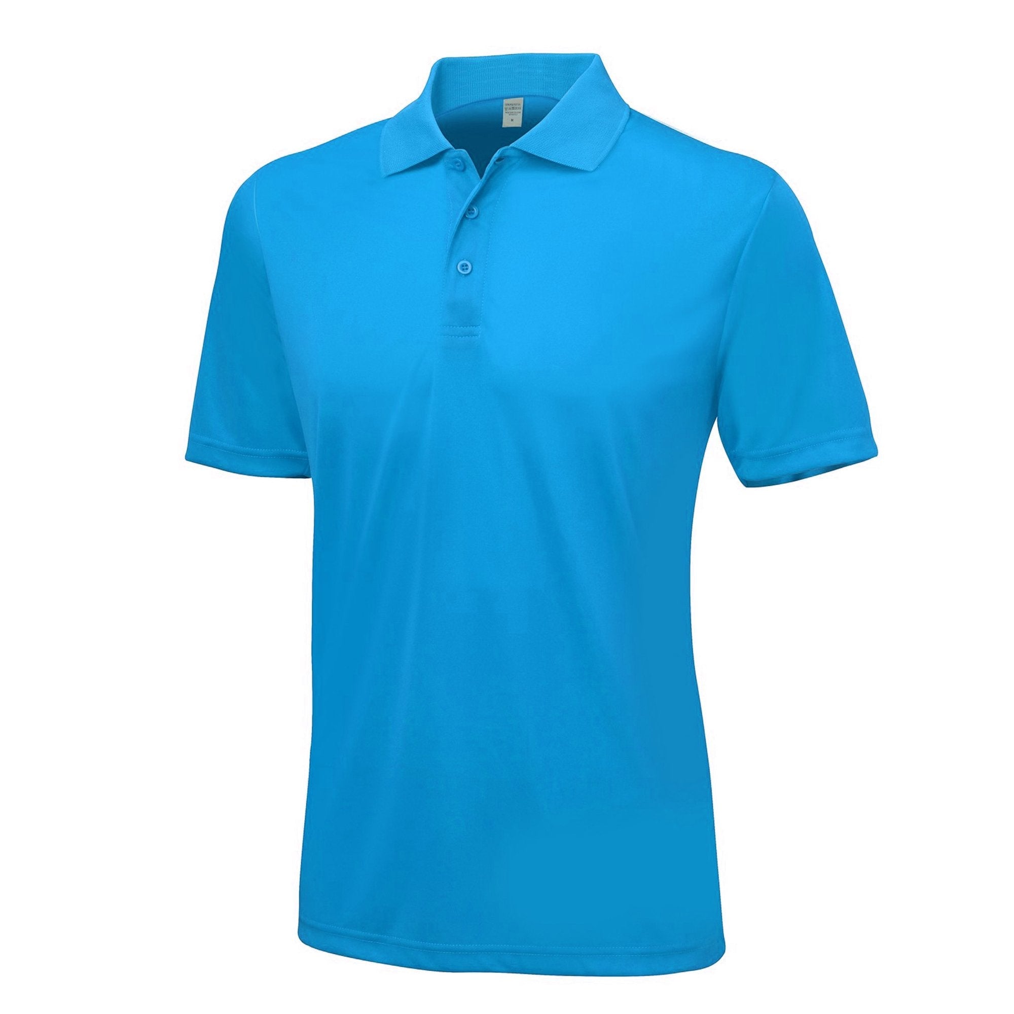 Men's hazard blue golf polo shirt - Oakhand Fairway Range UK - golf course ready